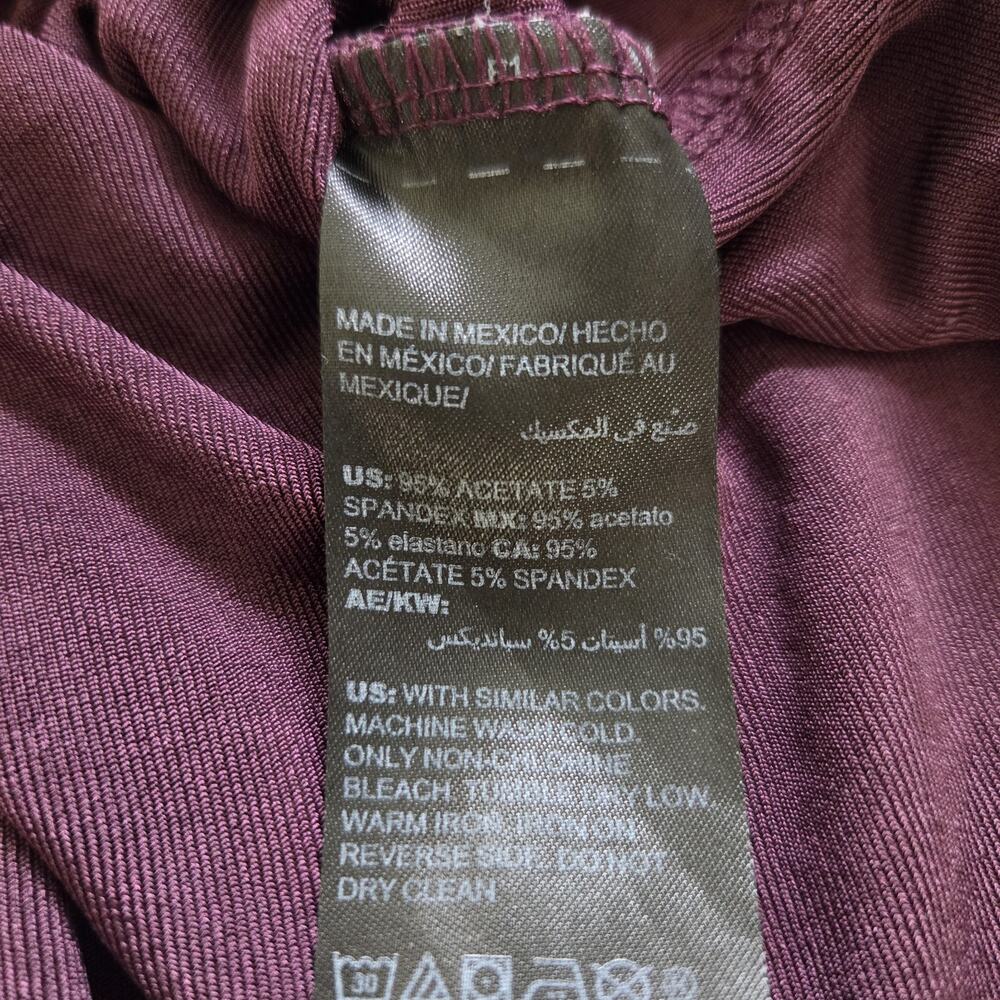 Chico's Travelers Burgundy LS Cowl Neck Flowy Packable Tunic Women's 3 US 16 18 - Picture 11 of 11